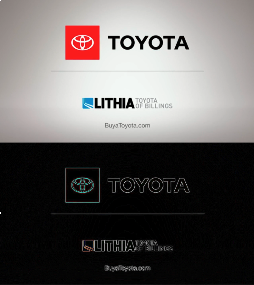 Toyota logo convolved and combined
